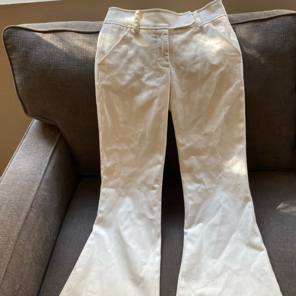 Diane Von Furstenburg White flare pants